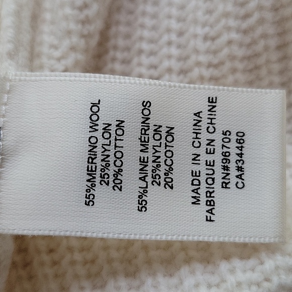 Rebecca Taylor Cream Knit Sweater V-neck Lightweight Ethereal Fairy Wool Blend M - Picture 9 of 10